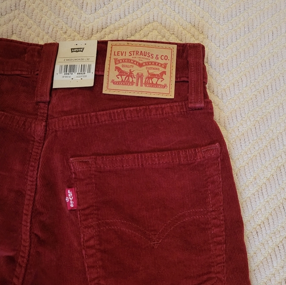 LEVI'S 725 High Rise Bootcut Corduroy Pants NEW - Picture 2 of 11